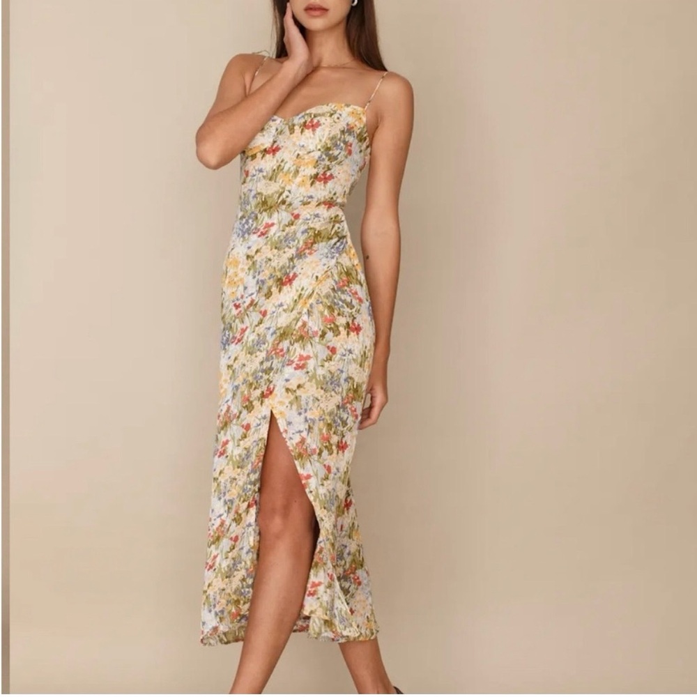 Reformation Kourtney Dress - size 02 - color countryside, perfect condition